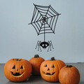 Decoratiune de perete, Halloween 13, metal, 36 x 53 cm, negru