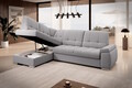 Coltar extensibil stanga 3 locuri ELTAP, LT-04GO, Sado, 272x192x95 cm, lemn/poliester, gri deschis