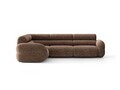 Coltar stanga 5 locuri, Neo, Micadoni Home, 295x210x83 cm, tesatura Chenille Silencio, maro
