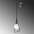 Aplica de perete, Fulgor, 942FLG2106, Metal, Alb/Negru