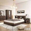 Noptiera Mozart, Pakoworld, 40x40x61 cm, MDF laminat, walnut