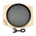 Platou rotund pentru servire, Cooking by Heinner, Ø22 cm, fonta/lemn
