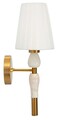 Aplica de perete Budapest, Mauro Ferretti, 1 x E14, 20W, 16x20x46 cm, fier, auriu/alb