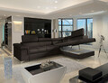 Coltar extensibil dreapta 4 locuri ELTAP, ERI-07, Eridano, 275x202x88 cm, lemn/poliester, maro inchis
