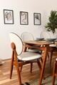 Set Masa si Scaune, Vow Chair, Touch (4S-1B), Lemn de carpen, Maro/Crem