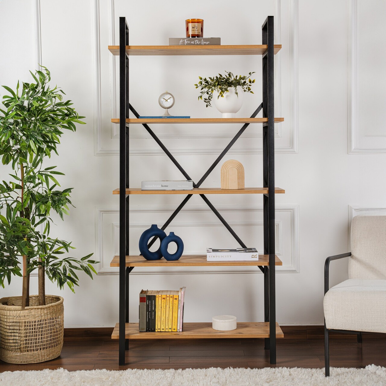Corp biblioteca, Nordure, Elysian, Pin Atlantic / Negru - 1 | YEO