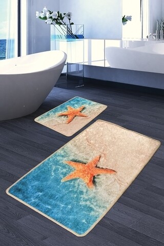 Set 2 covorase de baie Stella, Chilai, 50×60 cm/60×100 cm, multicolor imagine noua 2022