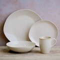 Farfurie intinsa Organic, Ambition, 30 cm, ceramica cu glazura reactiva, bej