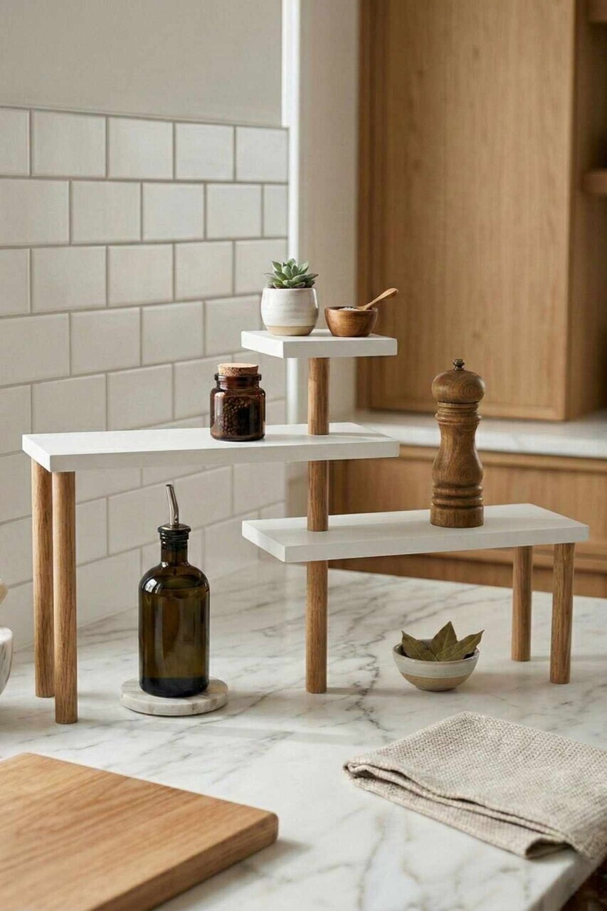 Raft de bucatarie, Hanah Home, Ck31C, 66x37x13.5 cm, PAL, Alb — imaginea 3
