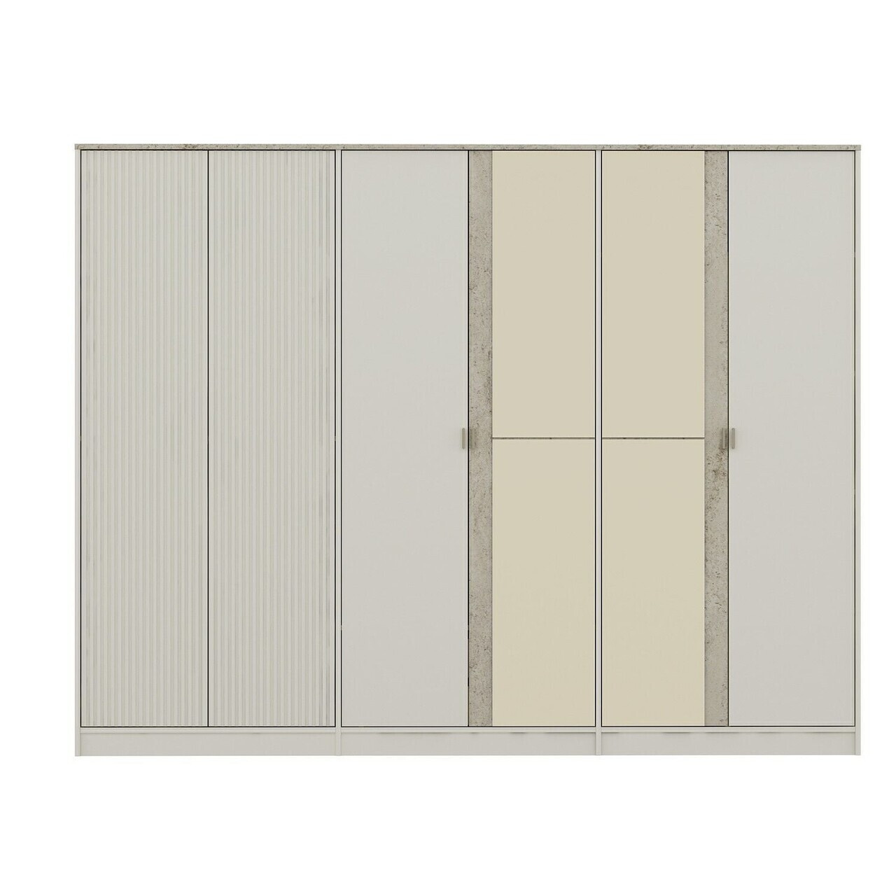 Dulap pentru haine, Hanah Home, Valento, 270x210x60 cm, Piatră Lunii / Travertin — imaginea 5