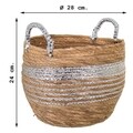 Cos pentru depozitare, Creaciones Meng, 24x28 cm, stuf/hartie impletita, natural