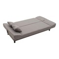 Canapea extensibila 3 locuri Tiko, Pakoworld, 200x85x90 cm, textil, gri
