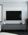 Comoda TV, Olivia, Dekos, 150x48 cm, PAL , Antracit / Aur
