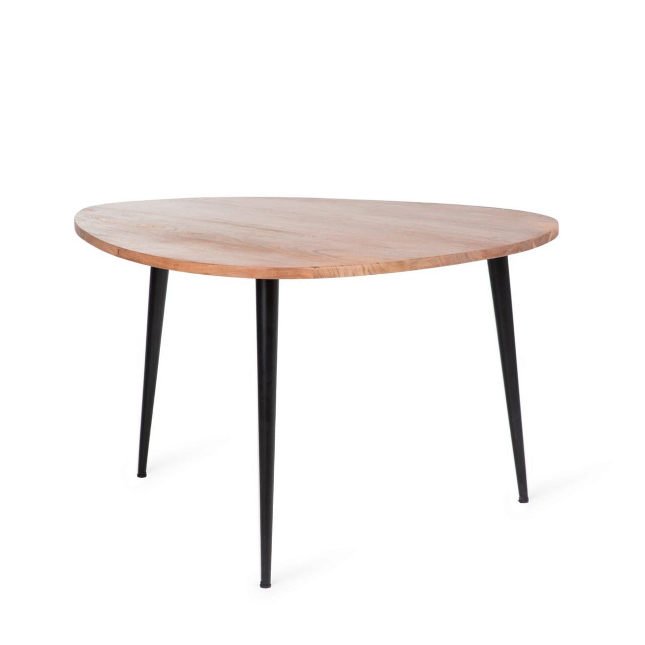 Masuta pentru cafea Wida, Homla, 75x47 cm, metal/lemn, maro/negru - 1 | YEO