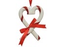Decoratiune Heart, Decoris, 7x10 cm, dolomit, rosu/alb