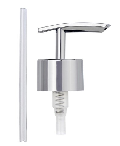Pompa de rezerva pentru dozator sapun lichid, wenko, chrome flat, 5.3 x 3.4 x 17 cm, plastic, gri