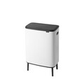 Cos de gunoi cu soft touch, Brabantia, Bo Touch, 60 L, 31.2x54.5x81.5 cm, otel, alb