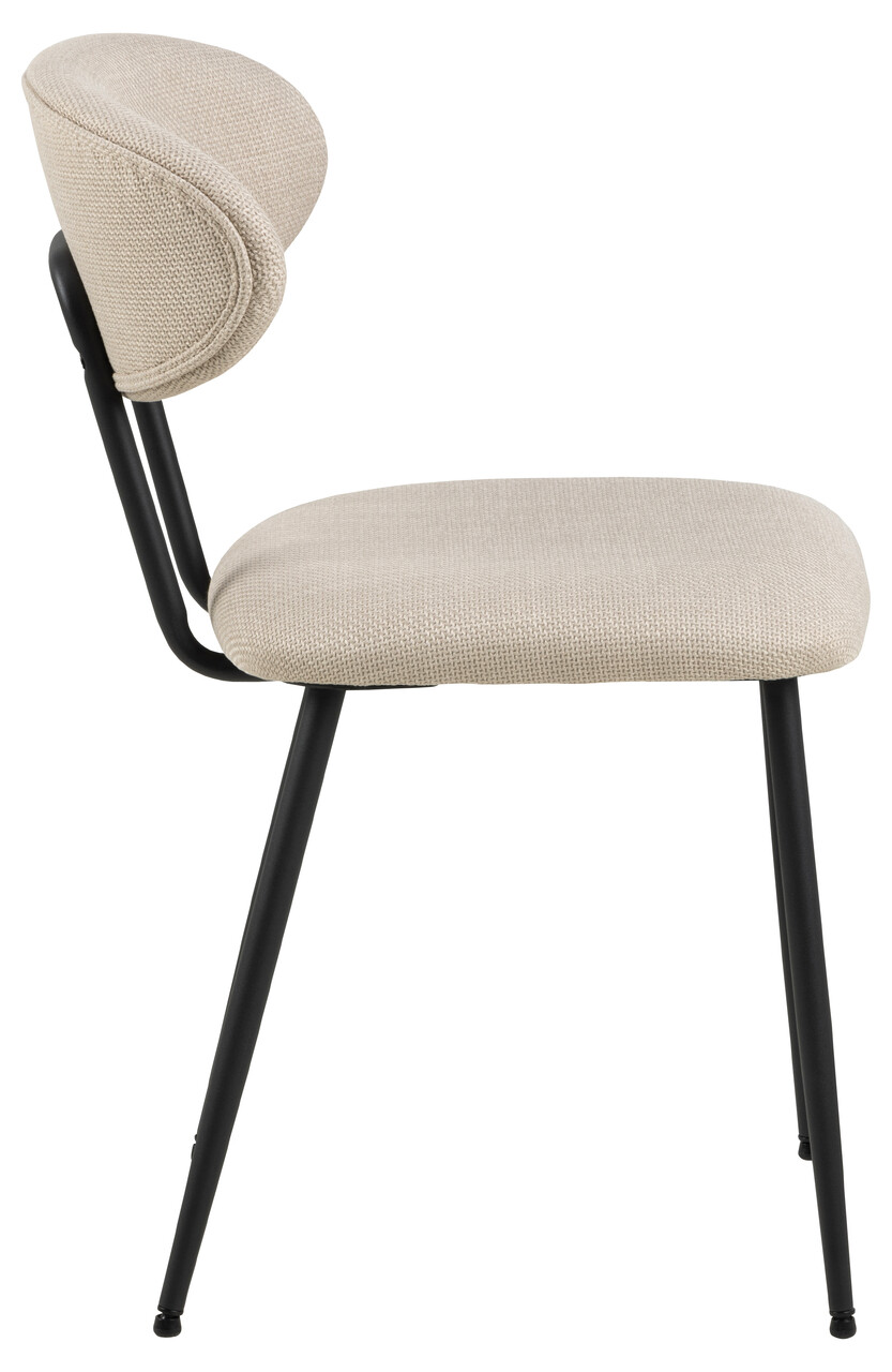 Scaun Denise, Actona, 43.5x53x78.5 cm, tesatura structurata/otel, bej - view 8