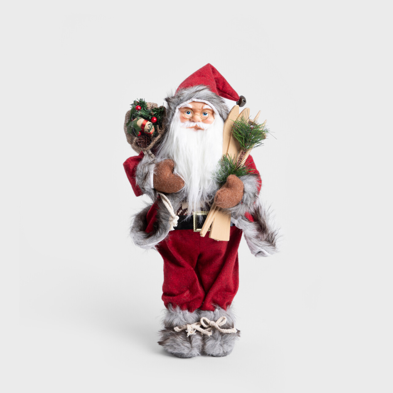 Decoratiune Mos Craciun Clause, Homla, 45 cm, plastic/poliester, rosu - 1 | YEO