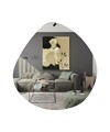 Oglinda decorativa, Siam, Besso, 60x60x2.2 cm, MDF , Negru