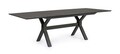 Masa extensibila pentru gradina/terasa Kenyon, Bizzotto, 180/240 x 100 x 76 cm, aluminiu, gri carbune