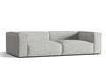 Canapea 5 locuri, Nuria-260, Micadoni Home, 290x110x72 cm, tesatura boucle, argintiu