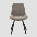 Scaun Silla, Homla, 52x60x83.5 cm, metal/poliester, maro