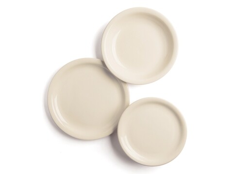 Serviciu de masa 18 piese, Eco, Excelsa, ceramica, crem