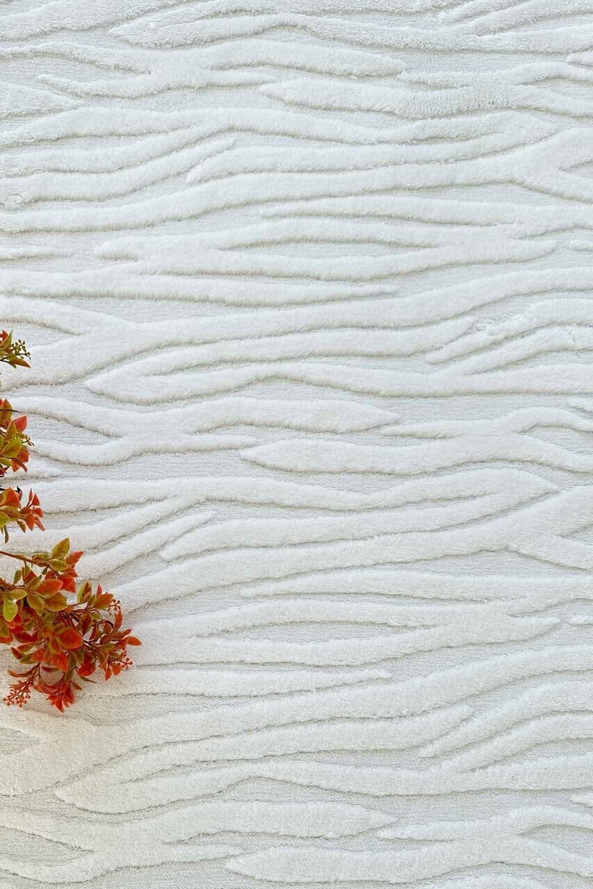 Covor, CLR-GİSELE-BEYAZ-15, 80x300 cm, Poliester, Alb — imaginea 2