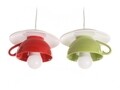 Lustra Afternoon tea, Deco Republic, E27, 2x60W, ceramica, rosu/verde