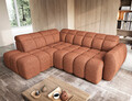 Coltar extensibil stanga 4 locuri ELTAP, LT-30COR, Falconn, 258x208x107 cm, lemn/poliester, caramiziu