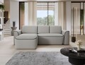 Coltar stanga 4 locuri ELTAP, Ume, 287x190x88 cm, lemn/poliester, gri/gri inchis
