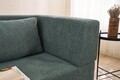 Canapea extensibilă cu 2 locuri, Balcab Home, 825BLC5404, Material: 100% ȘENILĂ, Verde
