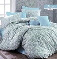 Lenjerie de pat dubla Rossy, Majoli Home Collection, 4 piese, 200x220 cm, 100% bumbac ranforce, albastru