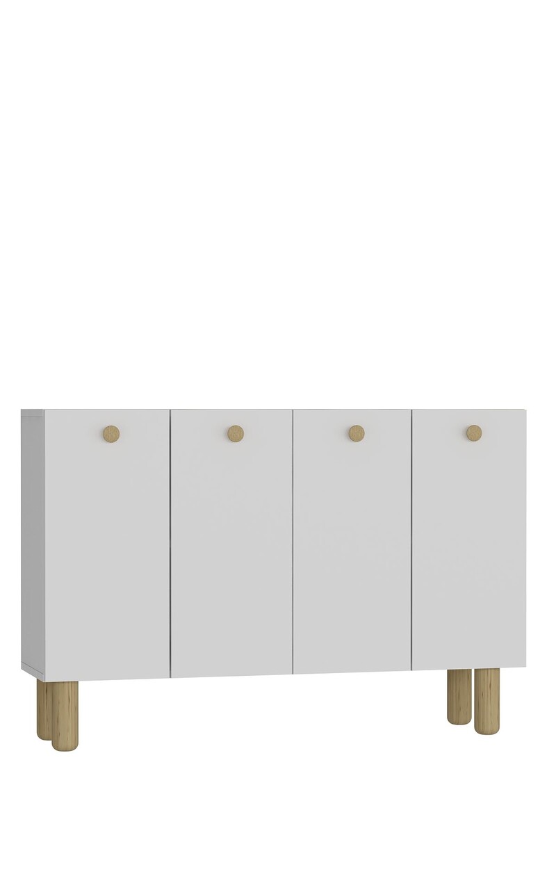 Consola, Hanah Home, Ilay Bohem, 120x80x29.6 cm, PAL , Stejar alb / safir - view 4