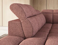 Coltar extensibil stanga 4 locuri ELTAP, LT-24PAO, Falconn, 258x208x107 cm, lemn/poliester, roz inchis