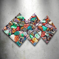 Set 4 tablouri decorative, 4MDF157690019, MDF, Imprimat UV, Multicolor