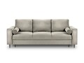 Canapea extensibila, Camellia, Mazzini Sofas, 3 locuri, cu lada de depozitare, 220x100x92 cm, catifea, bej