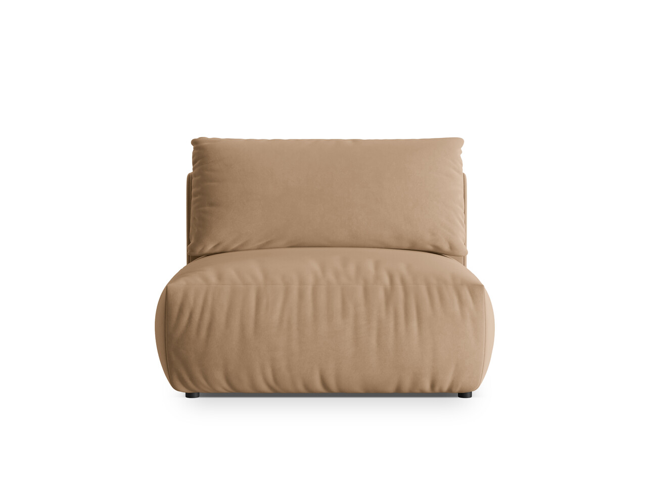 Modul pentru canapea, 1 loc, Chris-184, Micadoni Home, 105x100x80 cm, catifea, bej sand