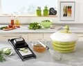 Uscator salata, Leifheit, Trend, 26 cm Ø , plastic, alb/verde