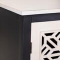 Bufet inferior cu 2 usi Karl, Creaciones Meng, 86x40x91 cm, lemn de brad/MDF, alb antic
