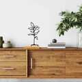 Decoratiune, Sapling, 28x8x17 cm, Metal, Lemn/Negru