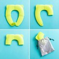 Reductor de scaun de toaleta pliabil pentru copii Foltry, InnovaGoods, 34 x 29 x 6 cm, verde