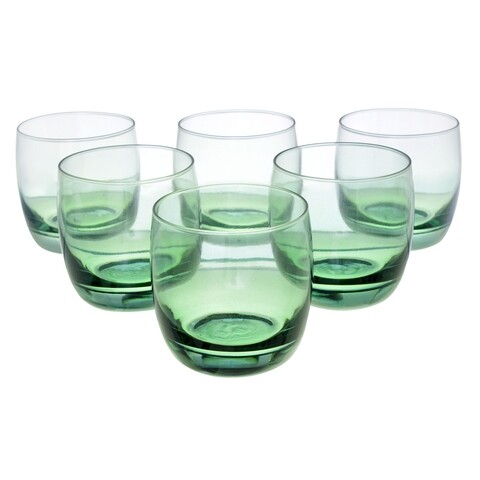 Set 6 pahare pentru whisky, Glasmark, Ombre, 260 ml, sticla, verde