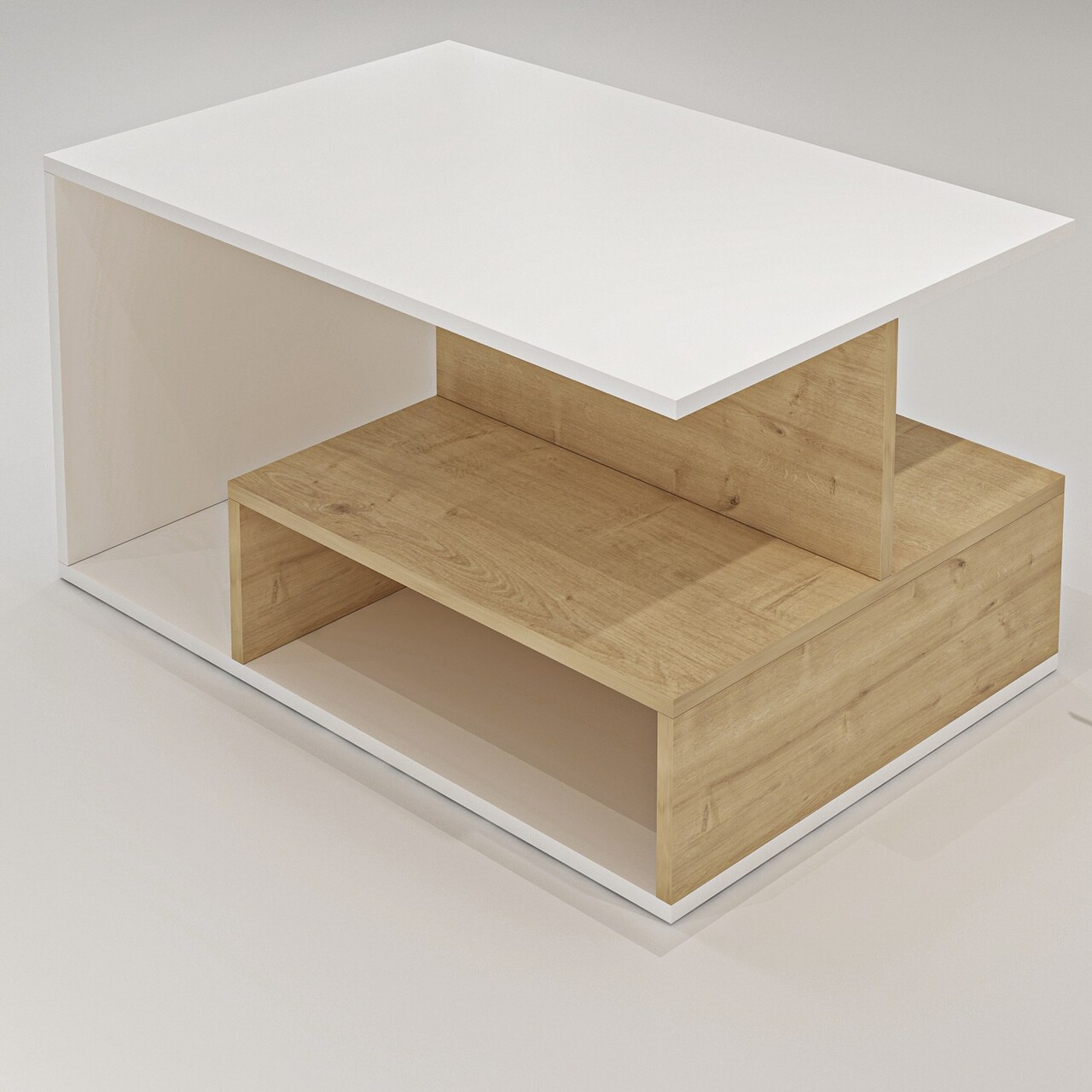Masuta de cafea, Inarch, Vera, 90x48.6x60 cm, PAL, Stejar alb - 2 | YEO