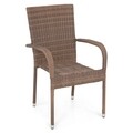 Scaun suprapozabil, Amaya, 56.5 x 63 x 95 cm, otel, maro