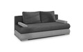 Canapea extensibila 3 locuri ELTAP, Milo, 213x95x90 cm, lemn/poliester, gri inchis/gri