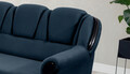 Coltar extensibil stanga 3 locuri ELTAP, L-078, Lord, 243x180x112 cm, lemn/poliester, albastru inchis/negru