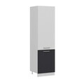 Dulap pentru bucatarie, Hanah Home, Minar, 60x222x58 cm, Alb / Antracit