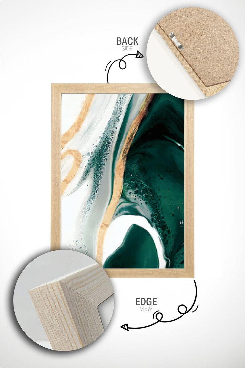 Set 2 tablouri decorative, Ersy2Lımodel4-Ahsap, Vopsea: 100% MDF (grosime: 2,7 mm), Multicolor - view 2